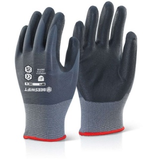 Beeswift BF1 Nitrile PU Mix Coated Glove Black/Grey